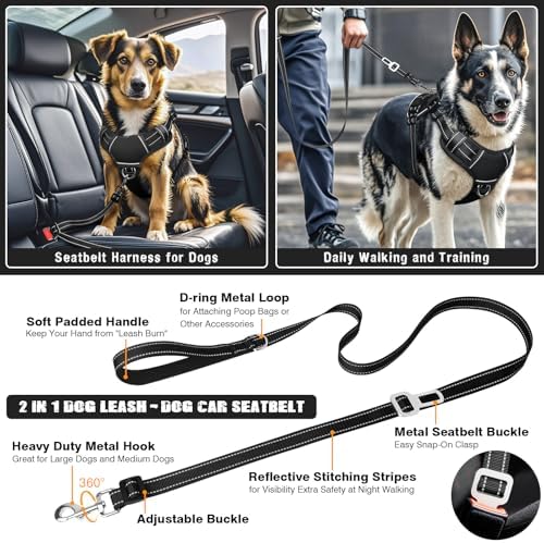 Tactical Dog Harness and Leash Set Small Sized Dog+10 Dog Patches - Image 4