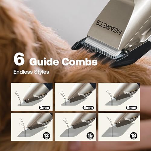 HEAPETS Dog Grooming Clippers, Low Noise, Electric Quiet, Adjustable Clipper - Image 6