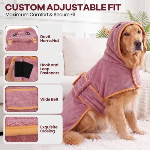 DENTRUN Dog Robes for After Bath Super Absorbent Fast Drying Coat - Image 4