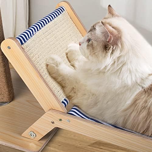 29.5" Cat Scratching Post with Lounge, Sisal Palm Tree Cat Bed - Image 6