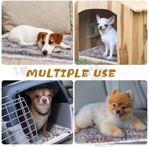Tuanse 4 Pack Soft Pet Bed Mat Small Dog Crate Fleece - Image 5