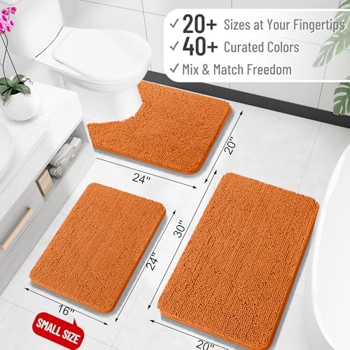 OLANLY Bathroom Runner Rugs 47x17, Extra Soft Absorbent Chenille Bath Rugs - Image 2
