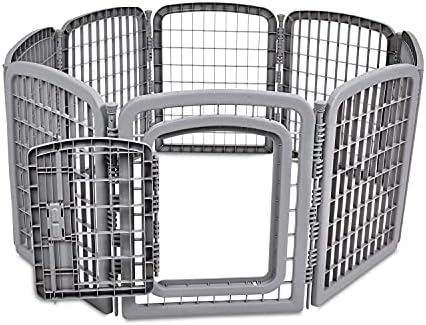 Amazon Basics 8-Panel Octagonal Plastic Dog Playpen, Indoor/Outdoor Pet Fence - Image 2