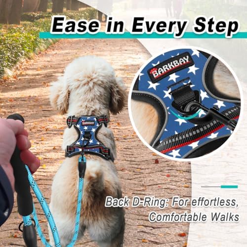 BARKBAY Dog Harness for Small Sized Dog No Pull 2 Leash Clips Dog Vest - Image 3