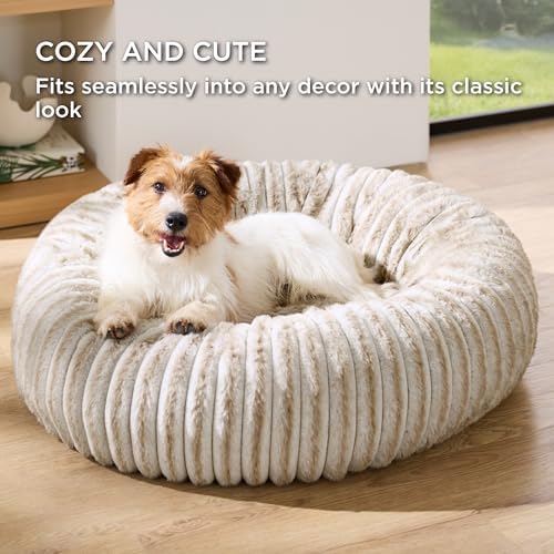 Bedsure ComfyFleece® Donut Dog Bed Medium Size Dog - Image 4