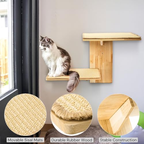 Cat Wall Shelves, Wall Mount Adult Cat Tree - Image 7