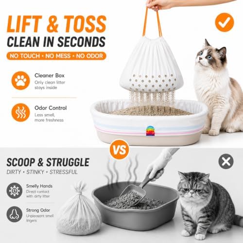 Sifting Litter Box Liners, 37 x 18 In - Image 2