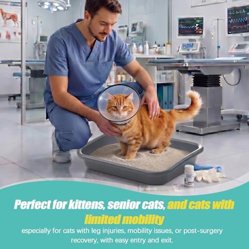 Uiifan 3Pcs Large Low Entry Cat Litter Box - Image 6