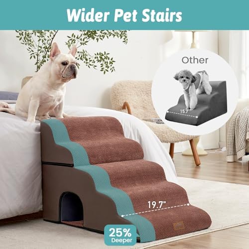 COZY KISS Extra Wide Small Dog Stairs - Image 3
