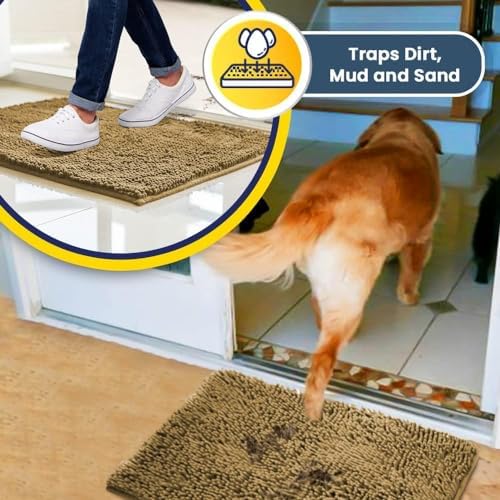 Muddy Mat® 2-Piece Beige Medium 30"X19" AS-SEEN-ON-TV Highly Absorbent - Image 4