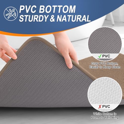 OLANLY Thick Memory Foam Bathroom Rugs 36x24, Absorbent Bath Mat - Image 4