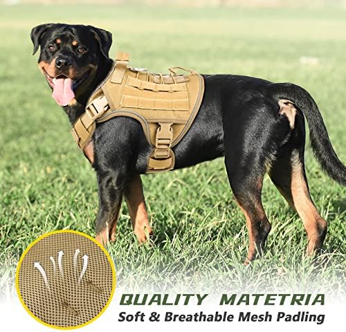 WINGOIN Tactical Dog Harness for Medium Dogs, Heavy Duty No Pull Dog Harness - Image 5