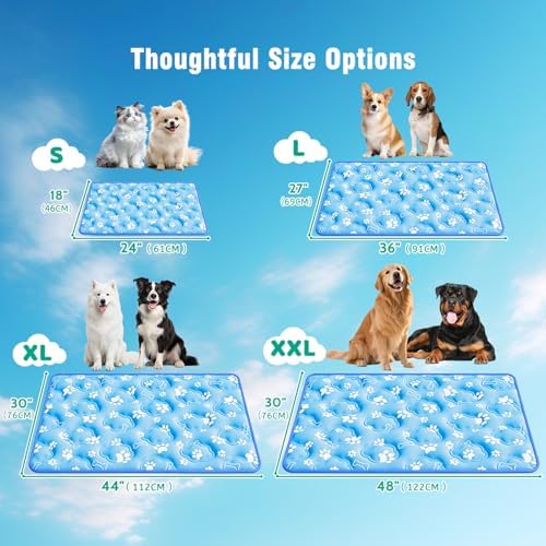 Dog Cooling Mat, Extra Large Cooling Dog Bed Mat - Image 4