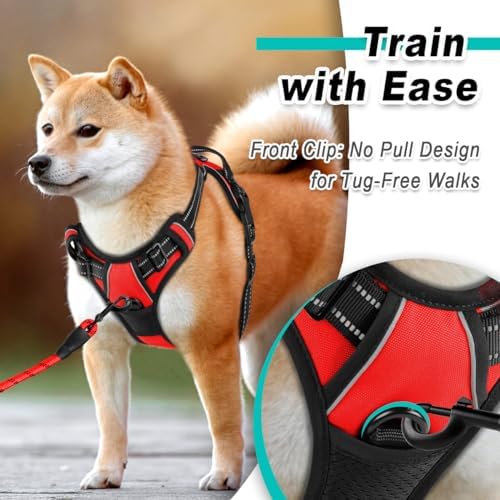 BARKBAY Dog Harness for Large Dog No Pull 2 Leash Clips Dog Vest - Image 2