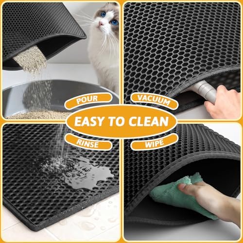 Pieviev Litter Mat, Double-Layer Waterproof Trapping Mat - Image 6