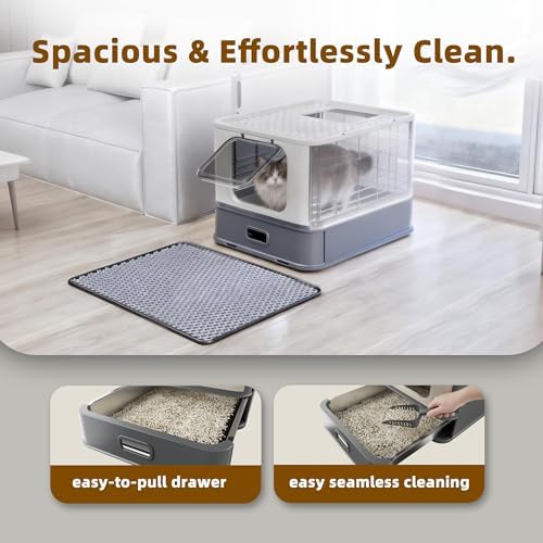 PAKEWAY XL Enclosed Stainless Steel Cat Litter Box - Image 6