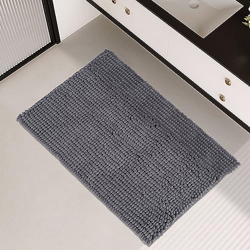 FRESHMINT Chenille Bathroom Rugs Non-Slip Bath Mat 32”x20”, Washable Soft - Image 2