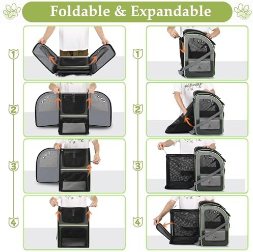 Cat Carrier Backpack, Large Cat Backpack Carrier Soft, Expandable Airline - Image 5