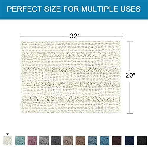 H.VERSAILTEX Bath Rugs for Bathroom Non Slip Bath Mats Extra Thick Chenille - Image 2