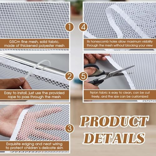 Hosuly Banister Guard Balcony Netting, 30 x 3 ft, 1 Set - Image 4