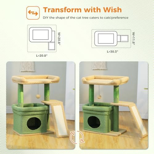 PEQULTI Cat Tree for Small Medium Cats - Image 3