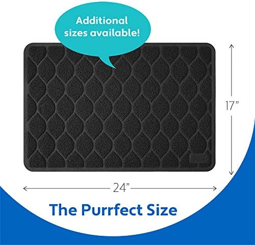 MIGHTY MONKEY Waterproof Cat Litter Box Mat, BPA Free, 24x17 Black - Image 6