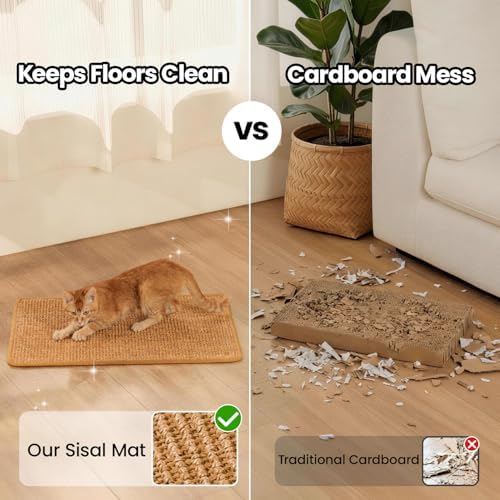 Conlun Cat Scratching Pad, 27.5x35.4in Sisal Mat Couch Protector - Image 3