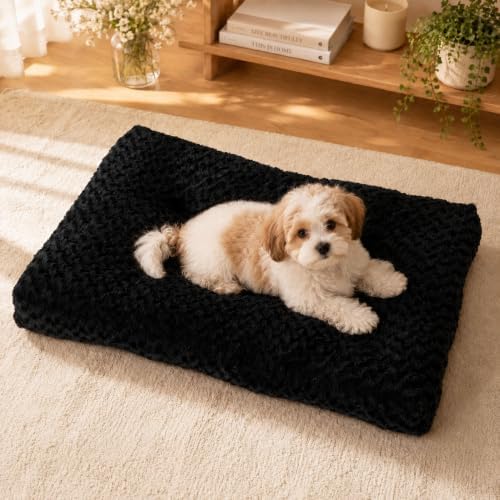 Dog Bed Medium Size, Plush Washable Pet Bed Mat, Dog Crate Bed 29"x21" - Image 6