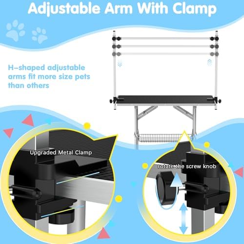 Lyromix 42'' Foldable Dog Grooming Table - Image 3