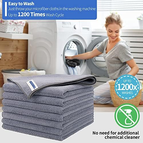 Microfiber Cleaning Cloth, Premium 8 Pack Cleaning Towels, Lint-Free - Image 6