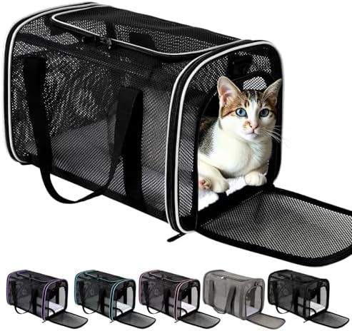 Cat Carrier, Soft-Sided Pet Carrier Bag, Breathable Mesh by Unknown