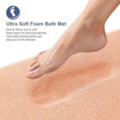 OLANLY Thick Memory Foam Bathroom Rugs 30x20, Absorbent Bath Mat - Image 2