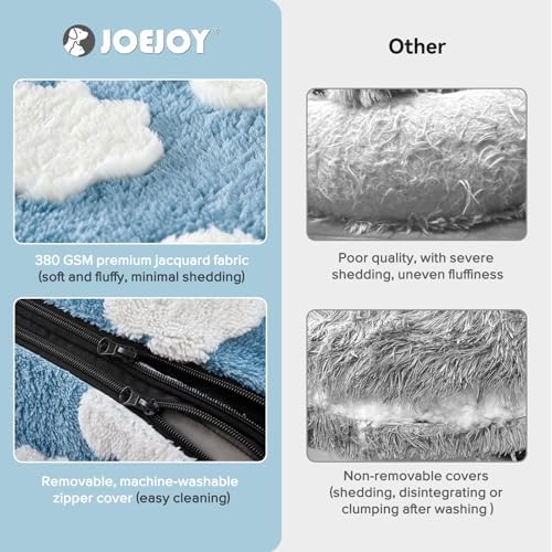 JOEJOY Cute Dog Bed Medium Size Dog, Rectangle Soft Furry Dog Beds - Image 3