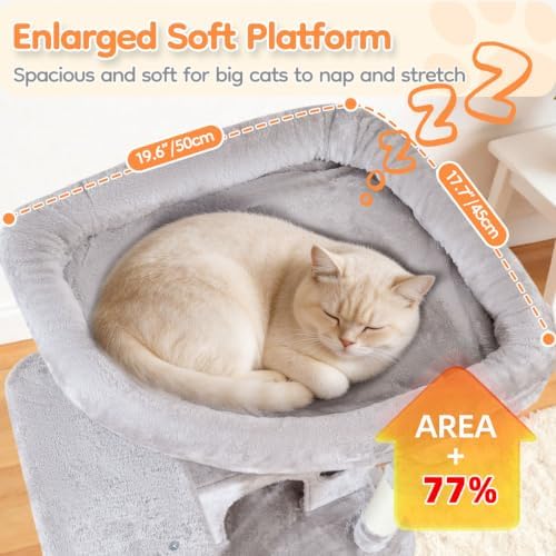 Taoqimiao Heavy Duty Cat Tree, 73In Sturdy Cat Tower - Image 3