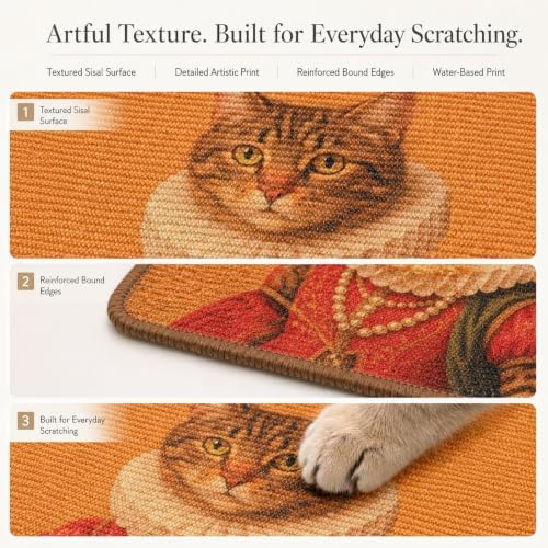 Art Sisal Cat Scratcher Mat, Cat Wall Scratchers - Image 5