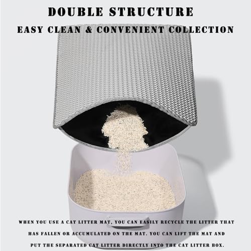 Cat Litter Mat, Double Layer Cat Litter Box Mat - Image 5