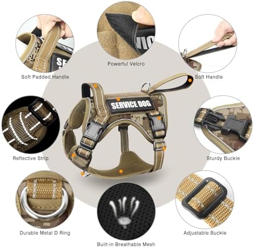 WINSEE Tactical Dog Harness, No Pull Dog Harness - Image 4