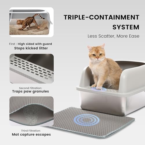 Stainless Steel XL Cat Litter Box - Image 4