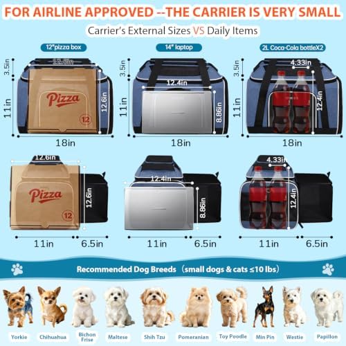 Petskd Top and Side Expandable Small Pet Carrier Airline Approved - Image 4