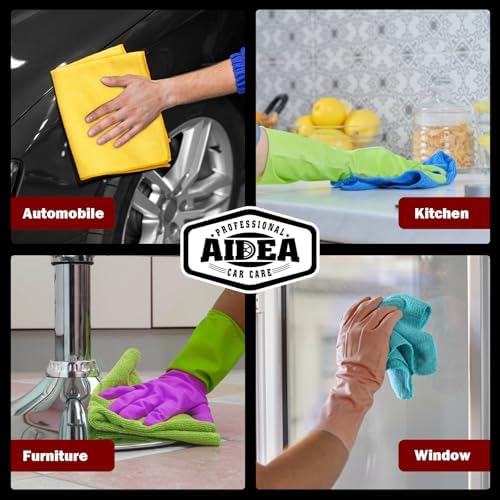 AIDEA Microfiber Cleaning Cloth-50PK, Microfiber Towels - Image 5