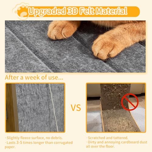Felt Cat Scratcher for Indoor Cats, 26.8 Inch - Image 2
