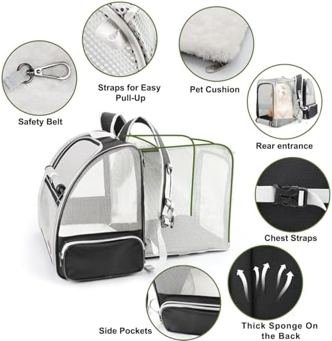 Texsens Innovative Traveler Bubble Backpack Pet Carriers - Image 3