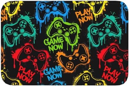 Colorful Game Joysticks Bath Mat 24x16 Inch Non-Slip Soft Microfiber Bathroom by Unknown