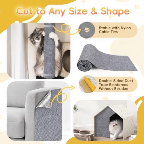 Cat Scratch Furniture Protector, Self-Adhesive Cat Couch Protector - Image 5