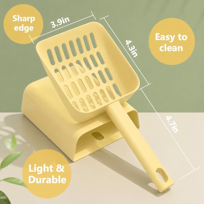 2 in 1 Cat Litter Scoop with Holder Stand Cat Stuff Cat Scooper - Image 2