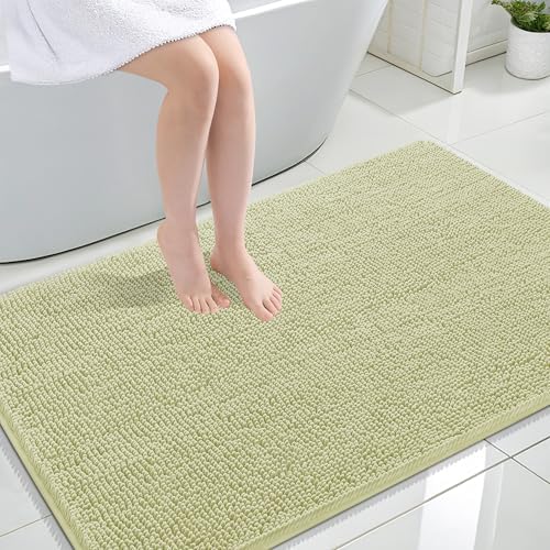 OLANLY Large Bathroom Rugs 47x32, Extra Soft Absorbent Chenille Bath Rugs by OLANLY