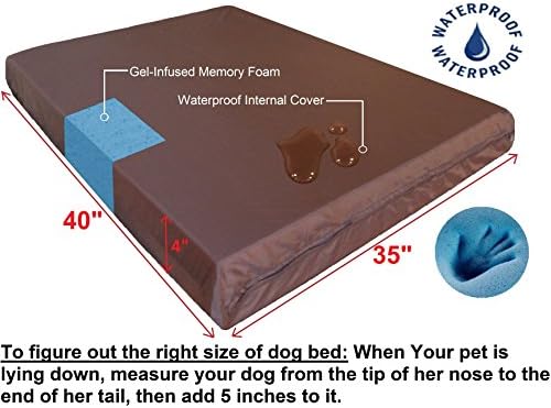 Dogbed4less Extra Large True Orthopedic Gel Memory Foam Dog Bed - Image 2