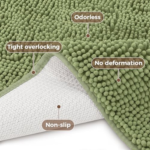 Bcoimo 48x30 Chenille Bath Mat – Non-Slip - Image 4