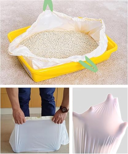 40 Count Cat Drawstring Litter Box Liners 26.6x16.7 inches 2Mils Super Thick - Image 6