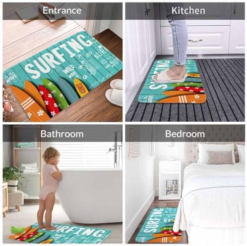 Surfing Vintage Style Bath Rugs - Image 4